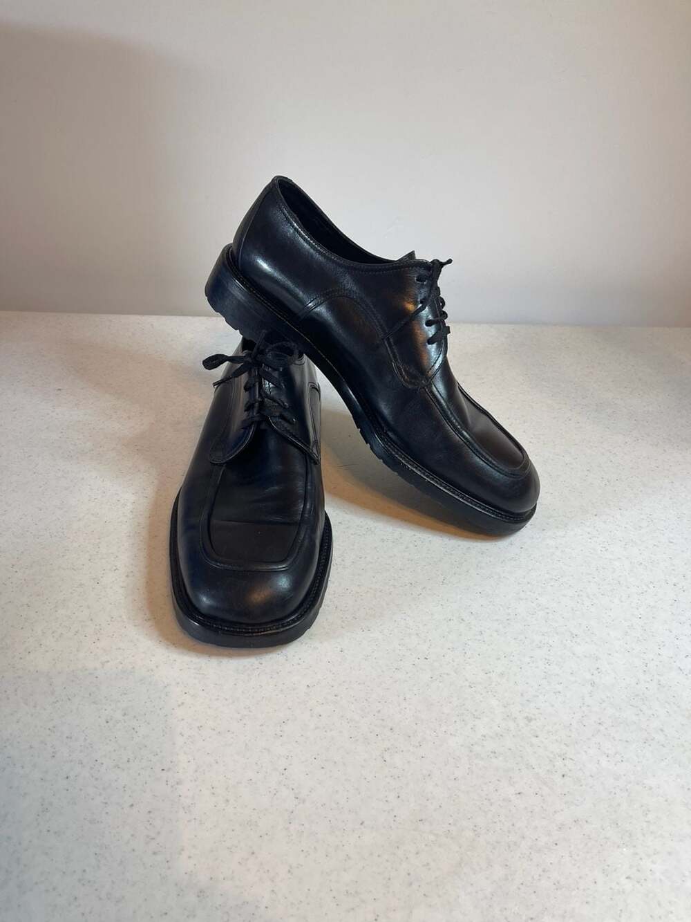 Gordon Rush Men's Black Leather Square Toe Oxford Dress Shoes Size 44